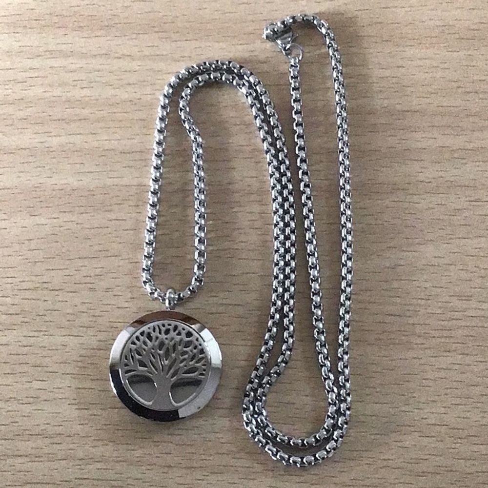 Tree of Life essential oil diffuser necklace